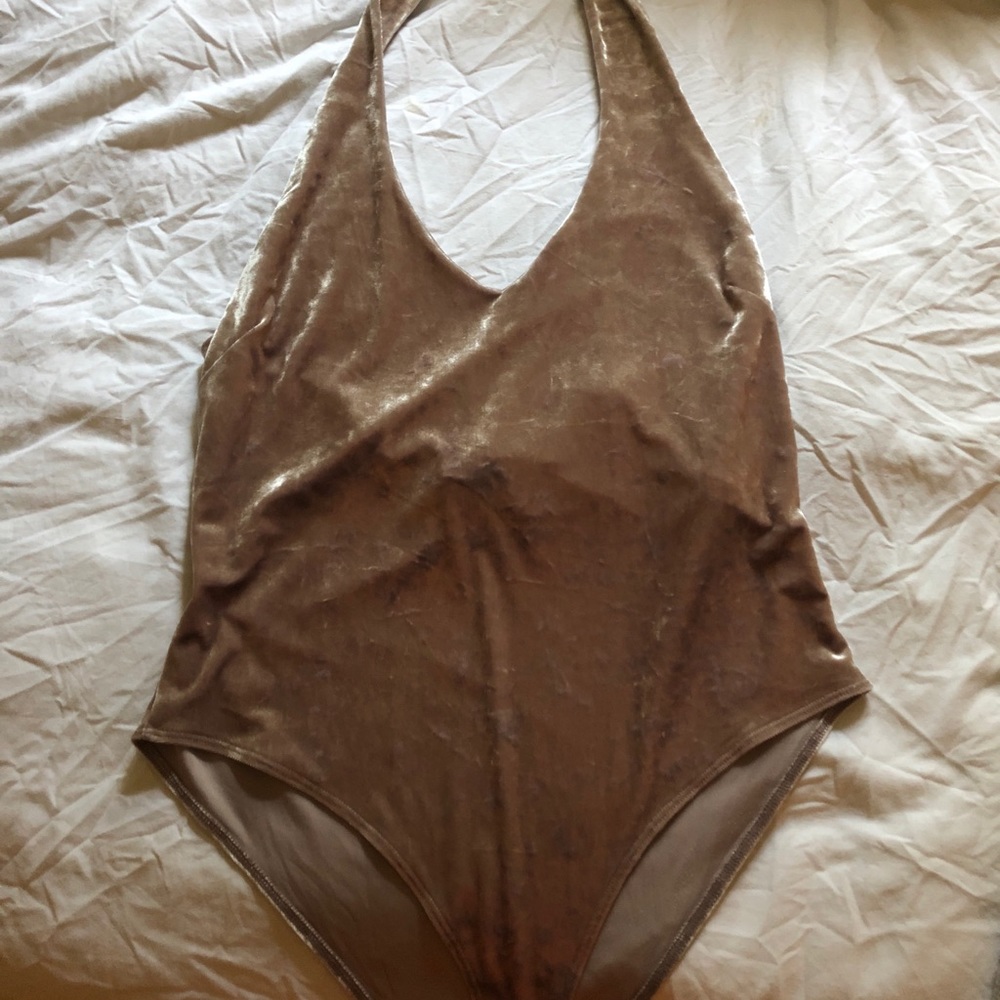 Forever21- Champagne velvet bodysuit